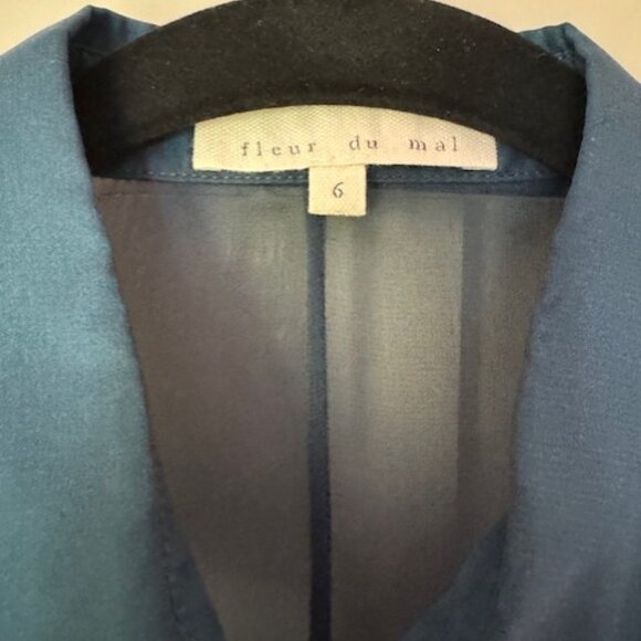 BNWT Fleur Du Mal Blouse + SKirt silk + attached neon lingerie - Picture 11 of 16